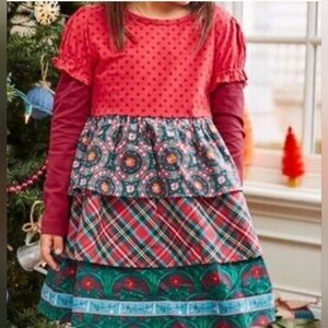 Matilda Jane Multicolor Tiered 'Jolly Holiday' Dress Size 6